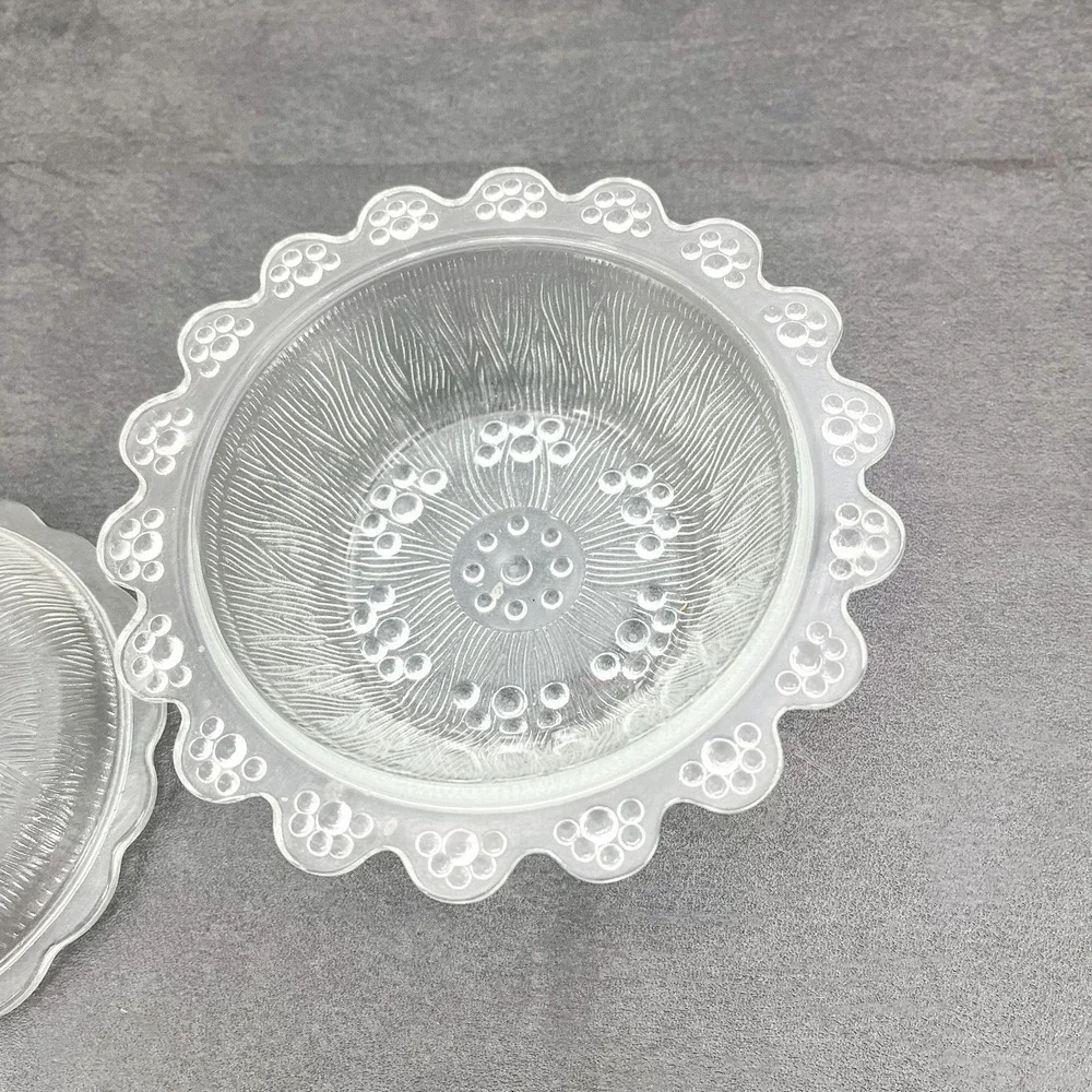 Vintage Indiana Glass Candy Dish – Clear Depression Glass,‎ Lidded Cannister